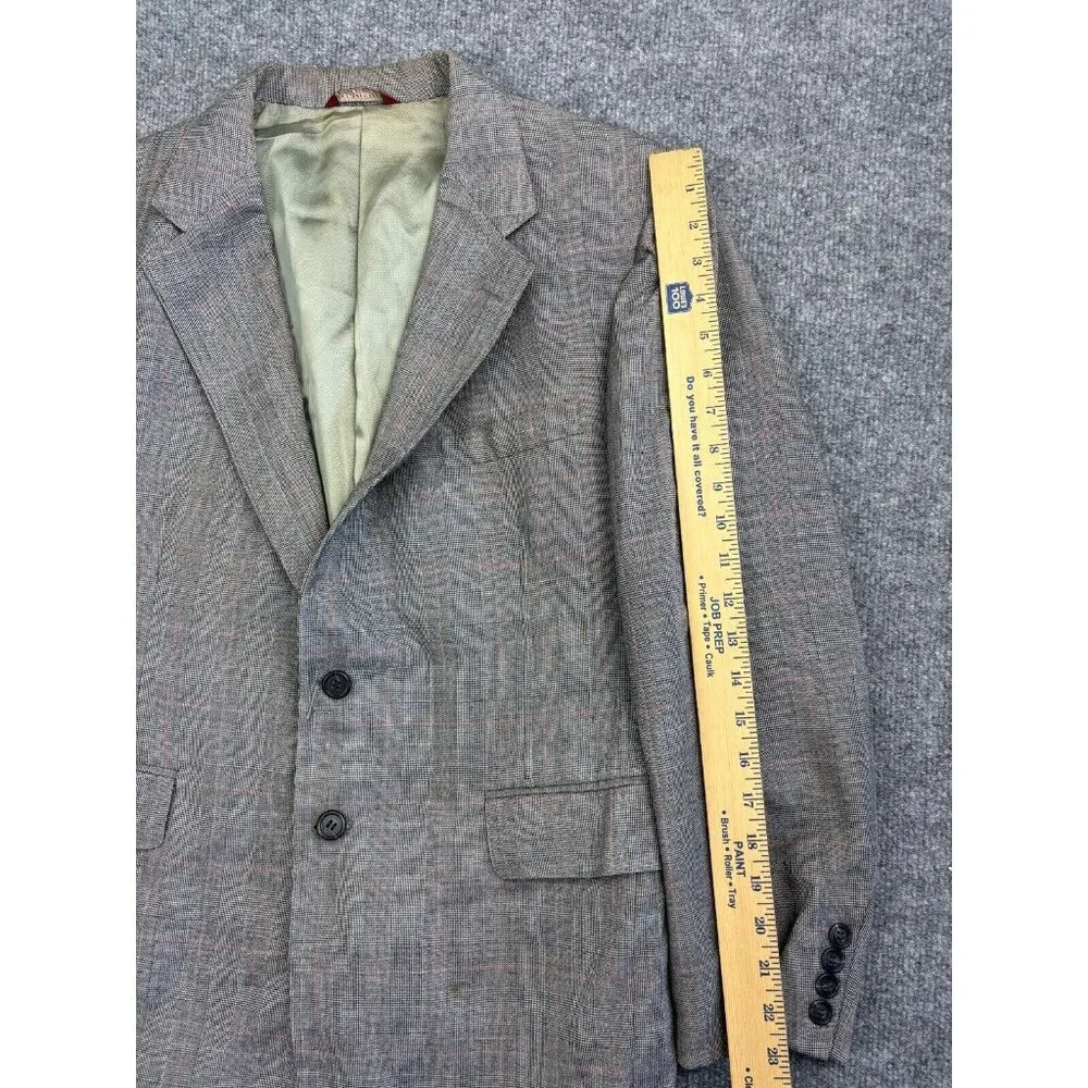 Vintage Cricketeer Blazer Men's‎ 42 Gray USA Made Wool 2 Button Single Vented